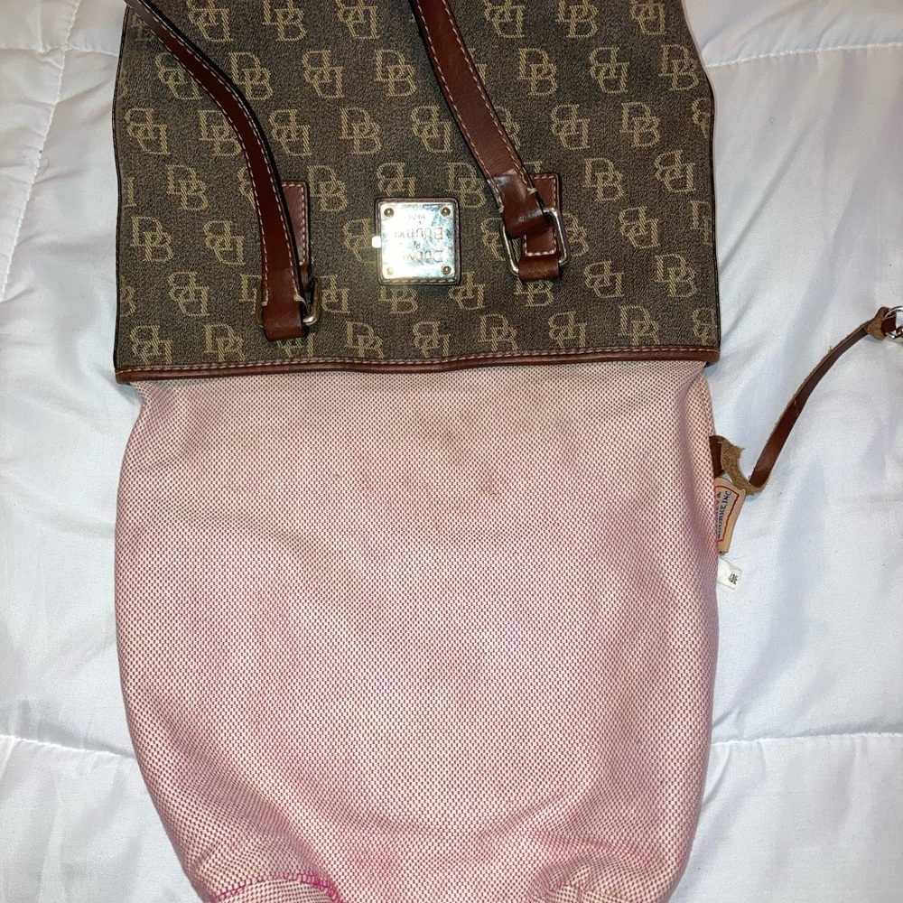 Dooney & Bourke Pink and Tan Handbag - Picture 6 of 11